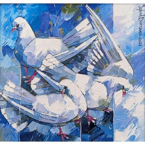 Iqbal Durrani, 18 x 18 Inch, Oil on Canvas, Figurative Painting, AC-IQD-307